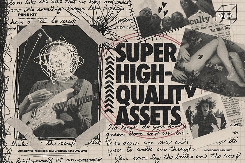 Photoshop经典笔迹手绘涂鸦笔刷